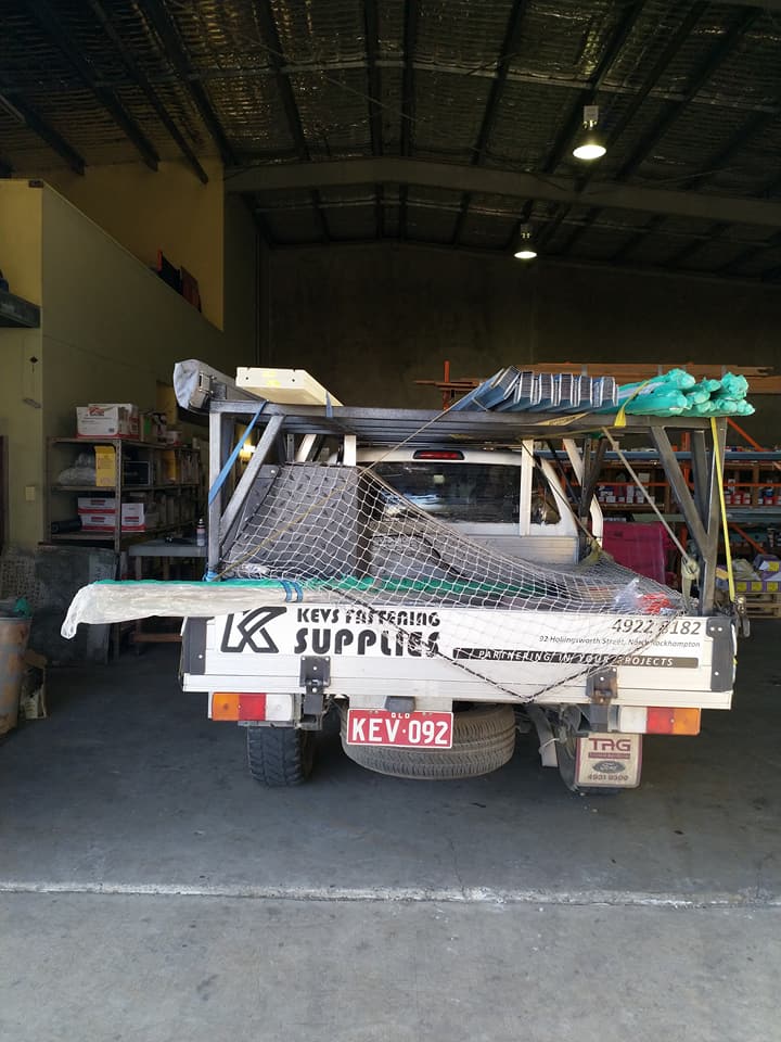 A truck delivering hardware supplies in Rockhampton