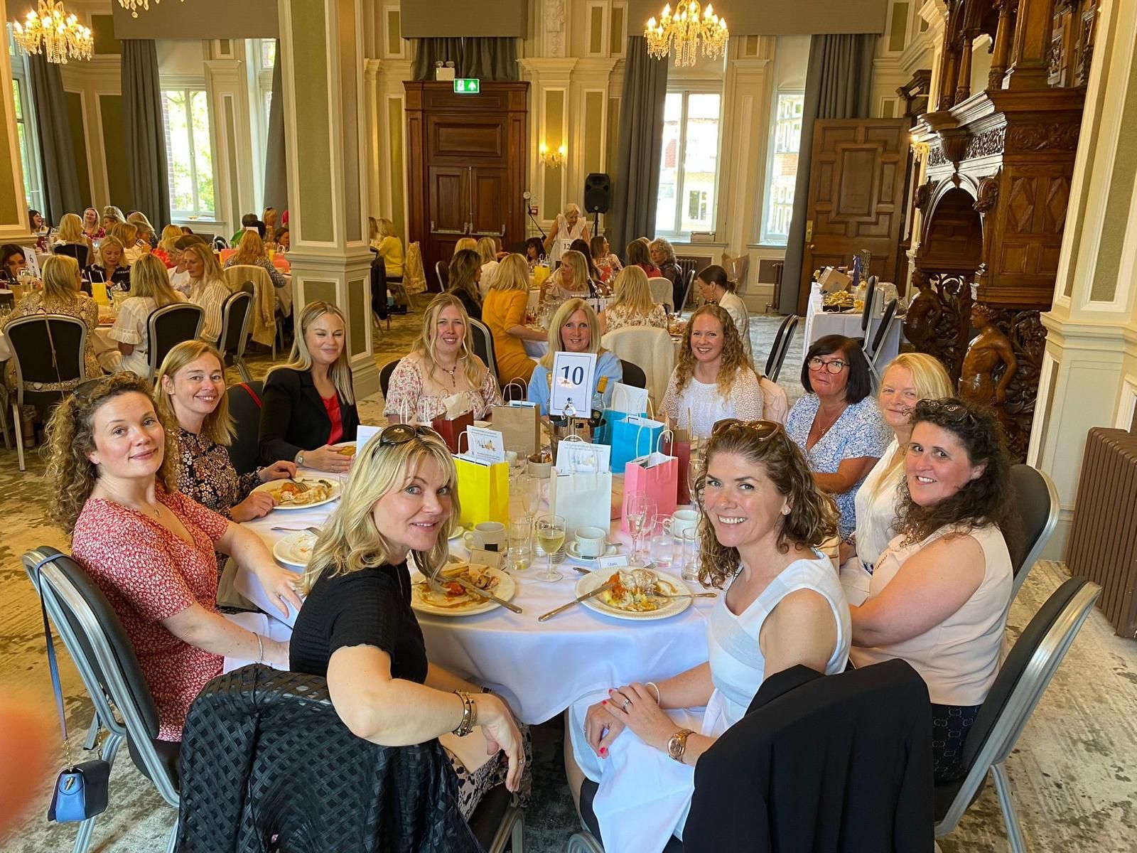 Friends of Alfie Martin lunch - a group of guests enjoying charity lunch