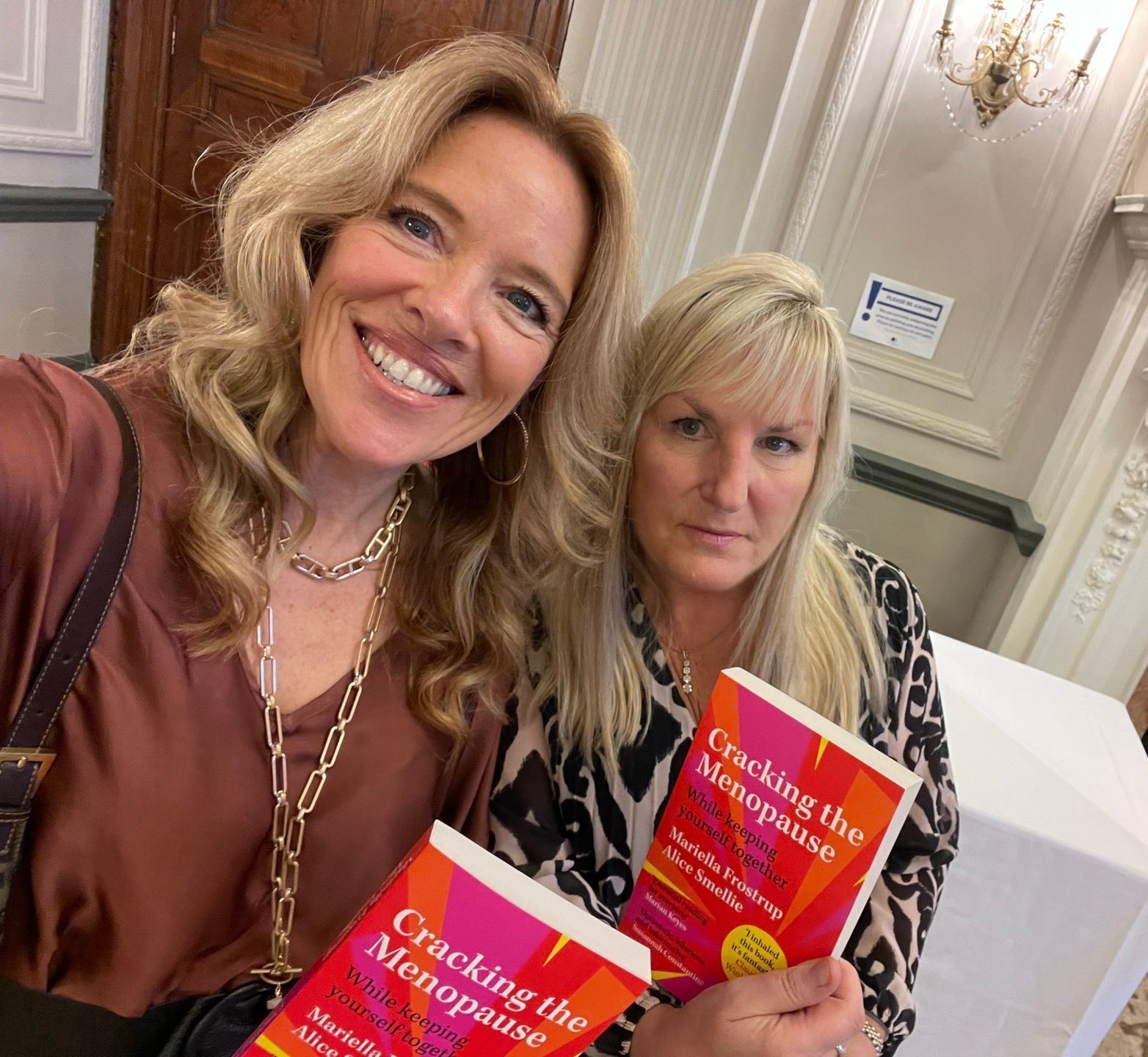 Fiona Martin and Alice Smellie at a Friends of Alfie Martin charity lunch