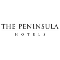 半島飯店標誌：文字有品牌名稱，下方有「飯店」字樣。