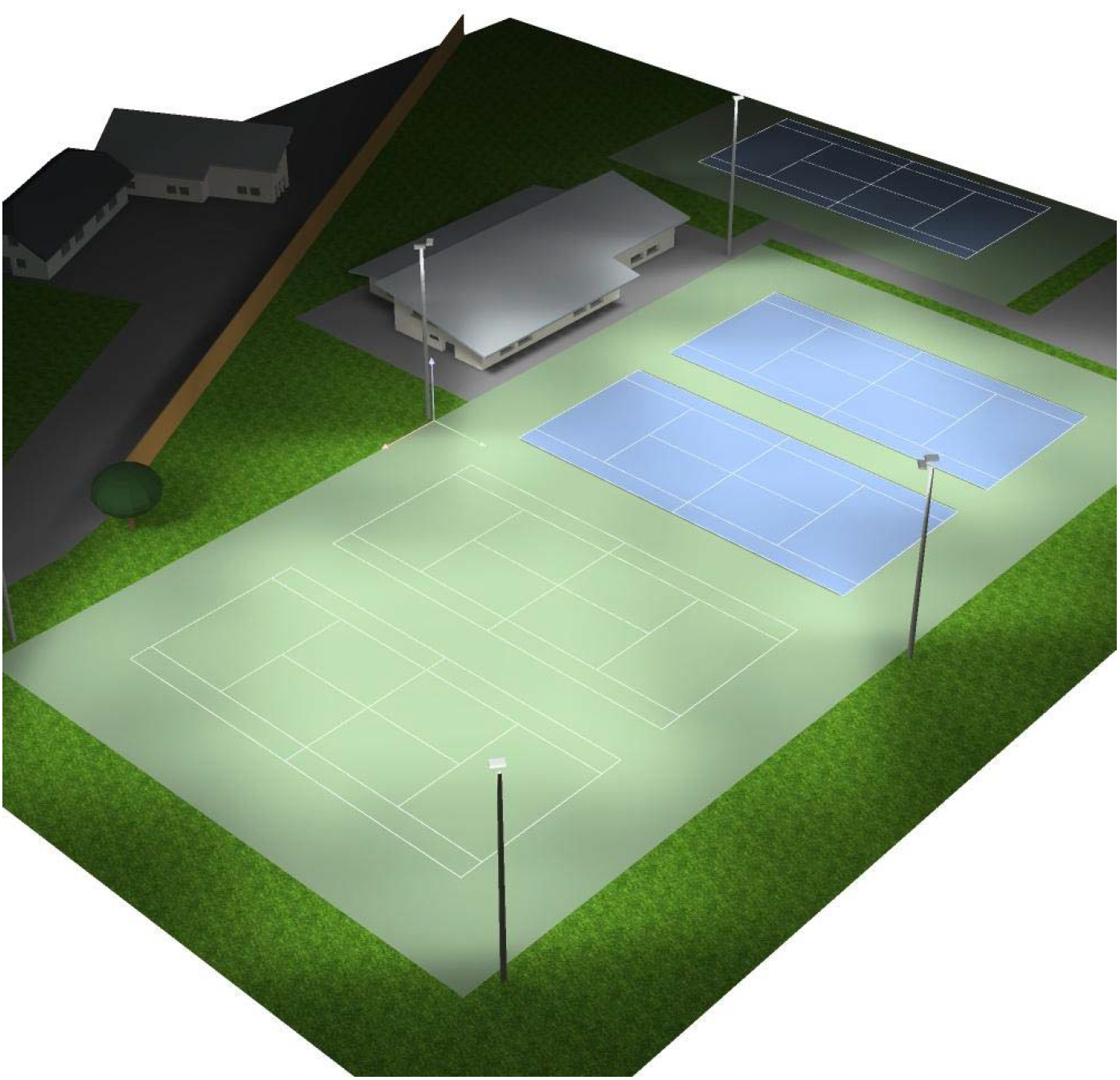 tennis court lighting engineering design