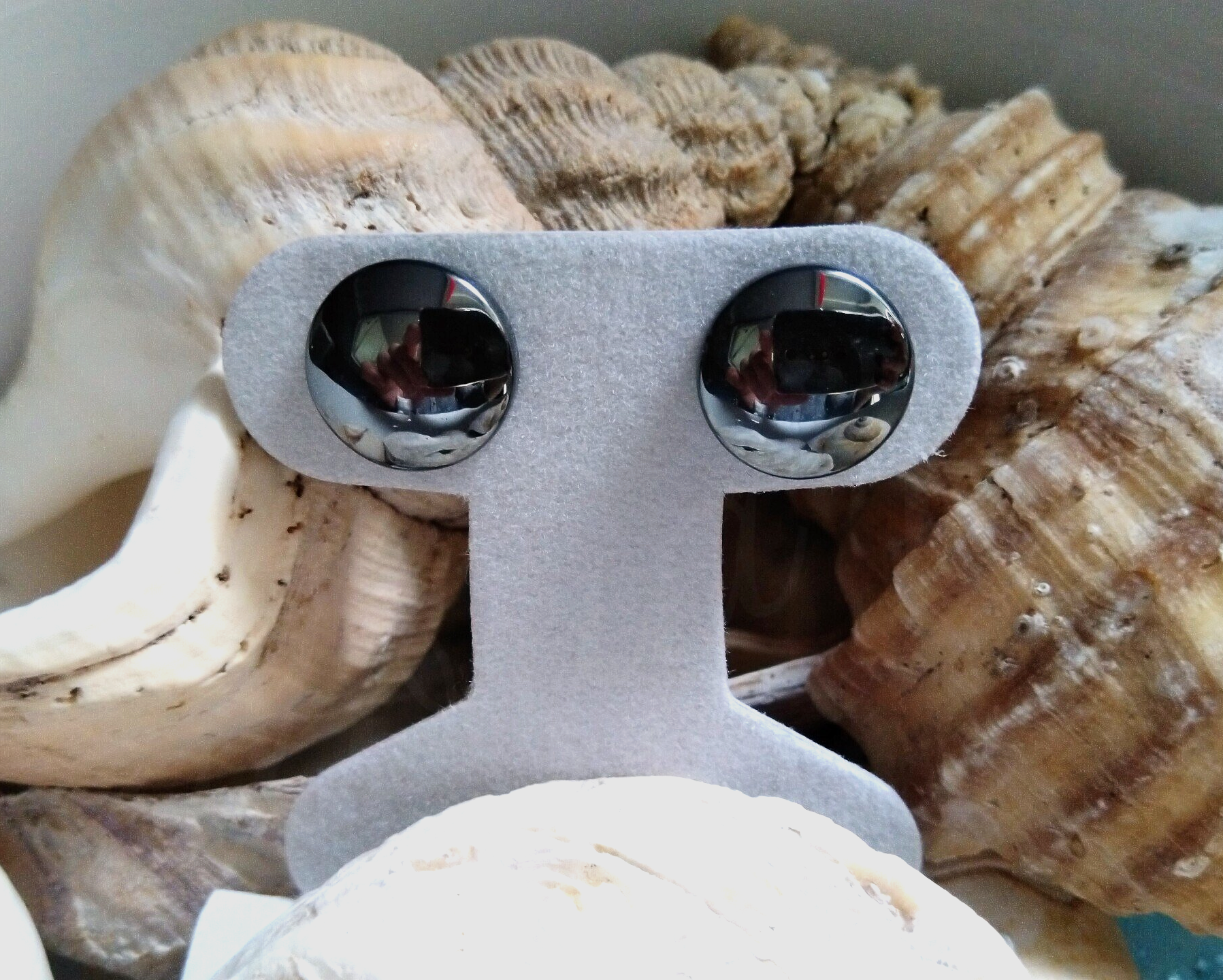 Magnetic Hematite Ear Studs