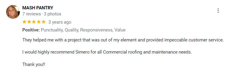 Review of a business praising punctuality, quality, responsiveness, and value.