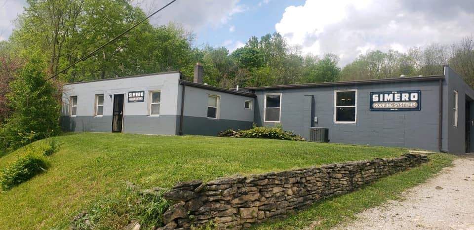 Building with a gray and white exterior,