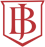 a red letter b in a white shield on a white background .