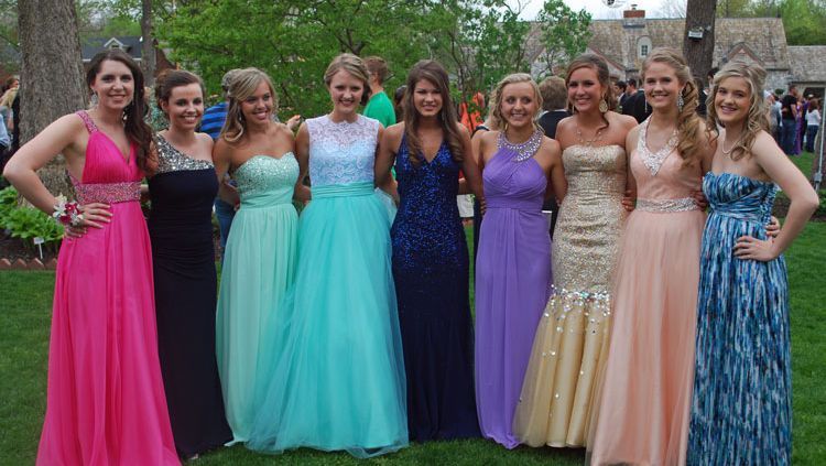 A group of girls in prom dresses - Hickory, NC - Giving Kids Hope Foundation 