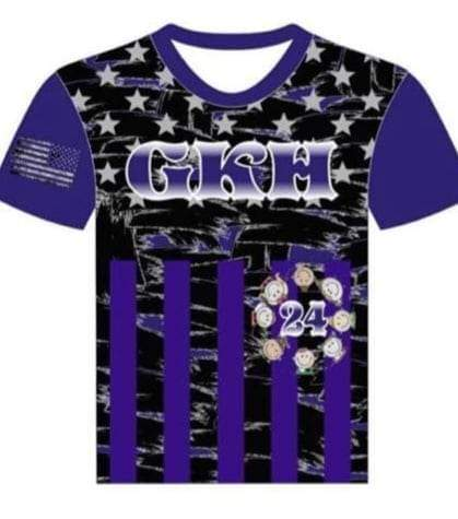 A purple and black t-shirt with the word gkh on it - Hickory, NC - Giving Kids Hope Foundation 