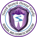 A logo for north branch dental works general and cosmetic dentistry