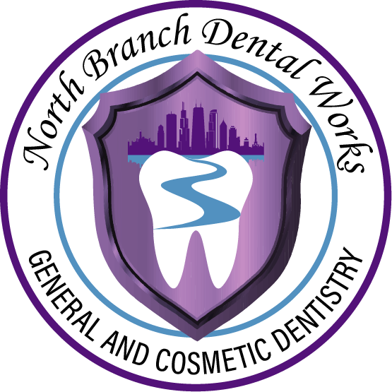 A logo for north branch dental works general and cosmetic dentistry