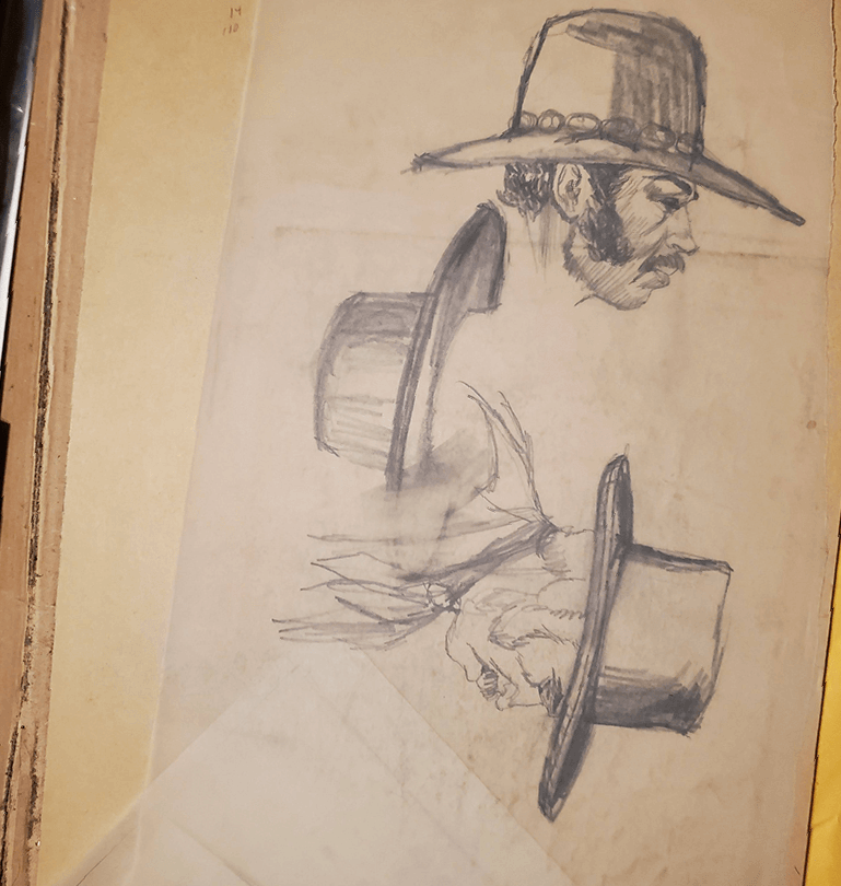 African Cowboys Artwork Sketch