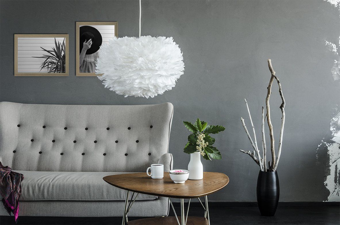 A living room with a couch and a coffee table
