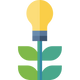 Icône de plante avec ampoule