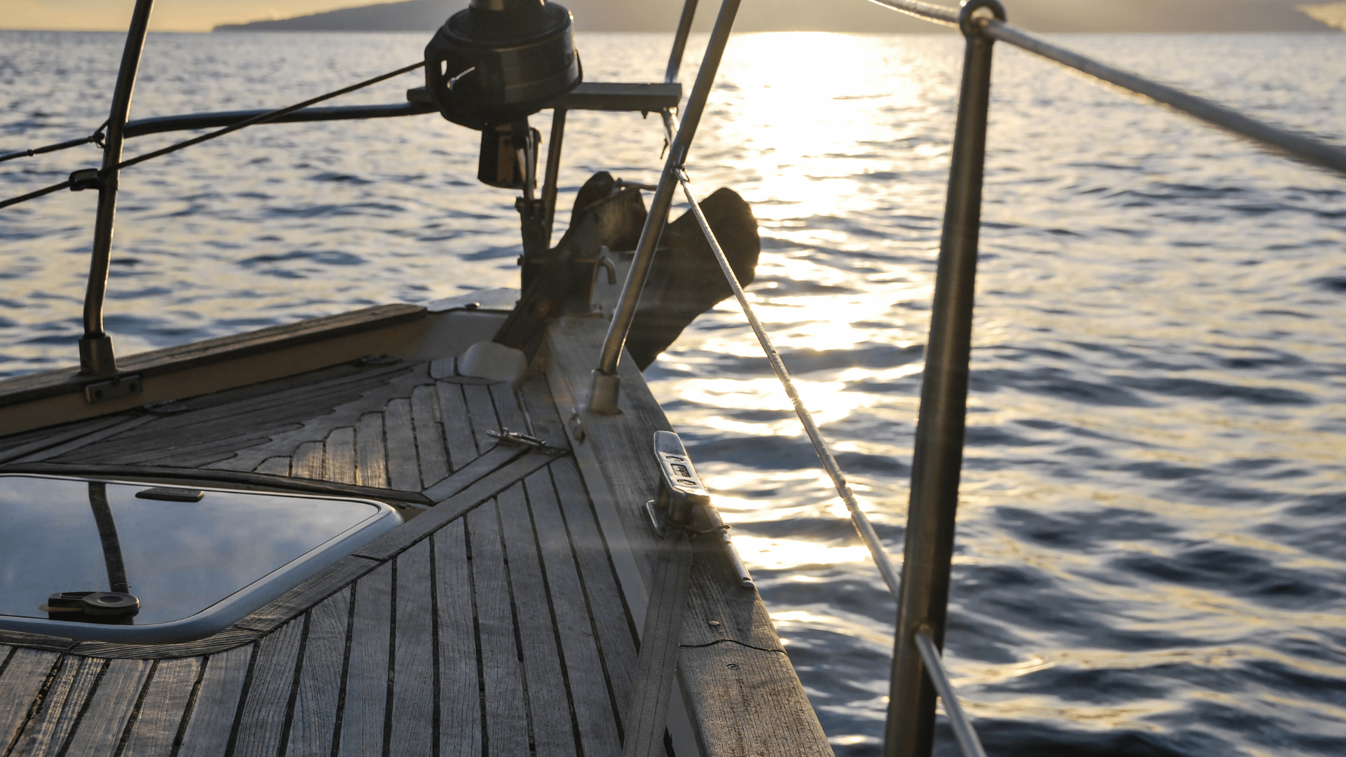 Pont avant de bateau