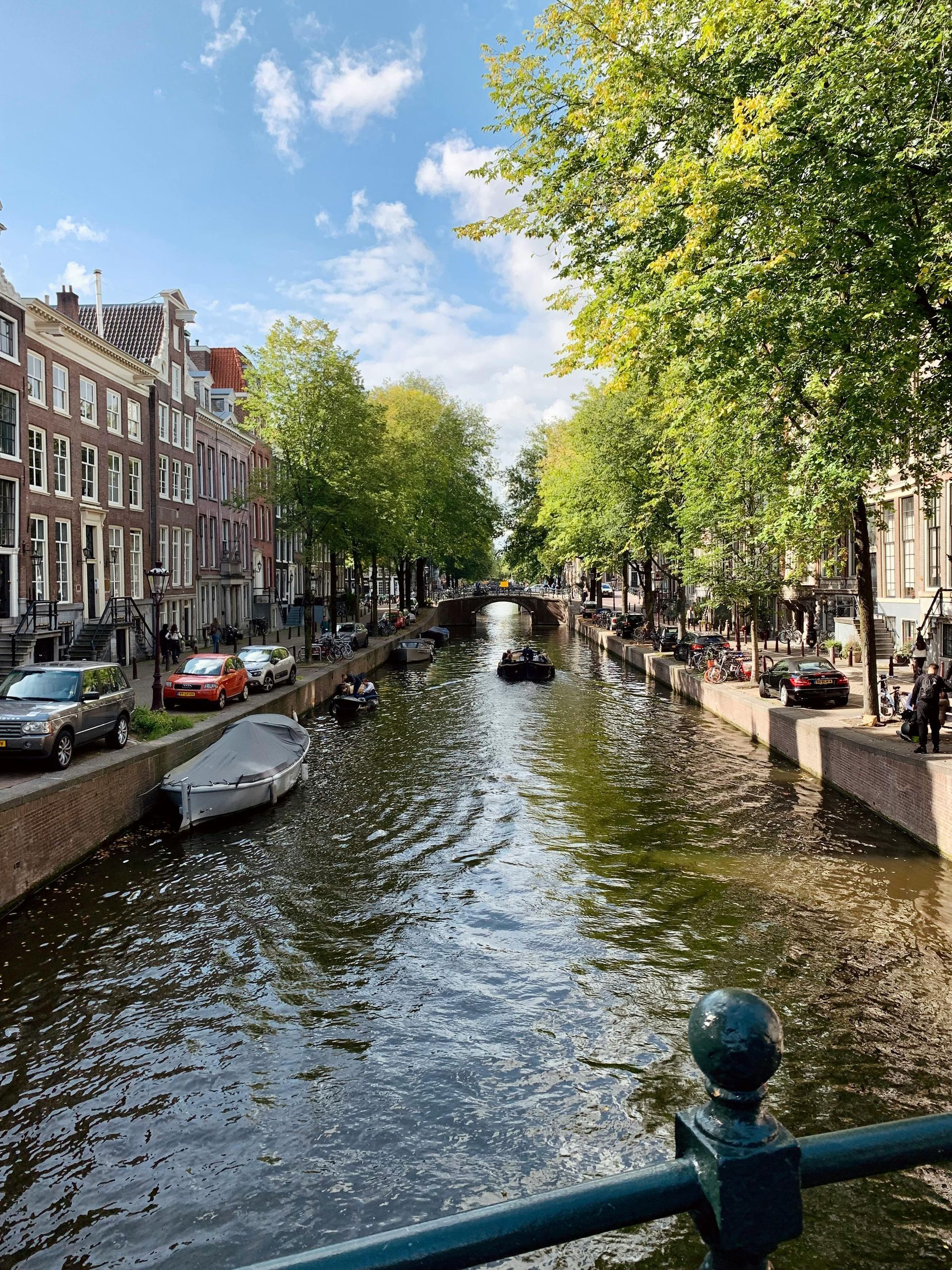 Amsterdam canals during the summer