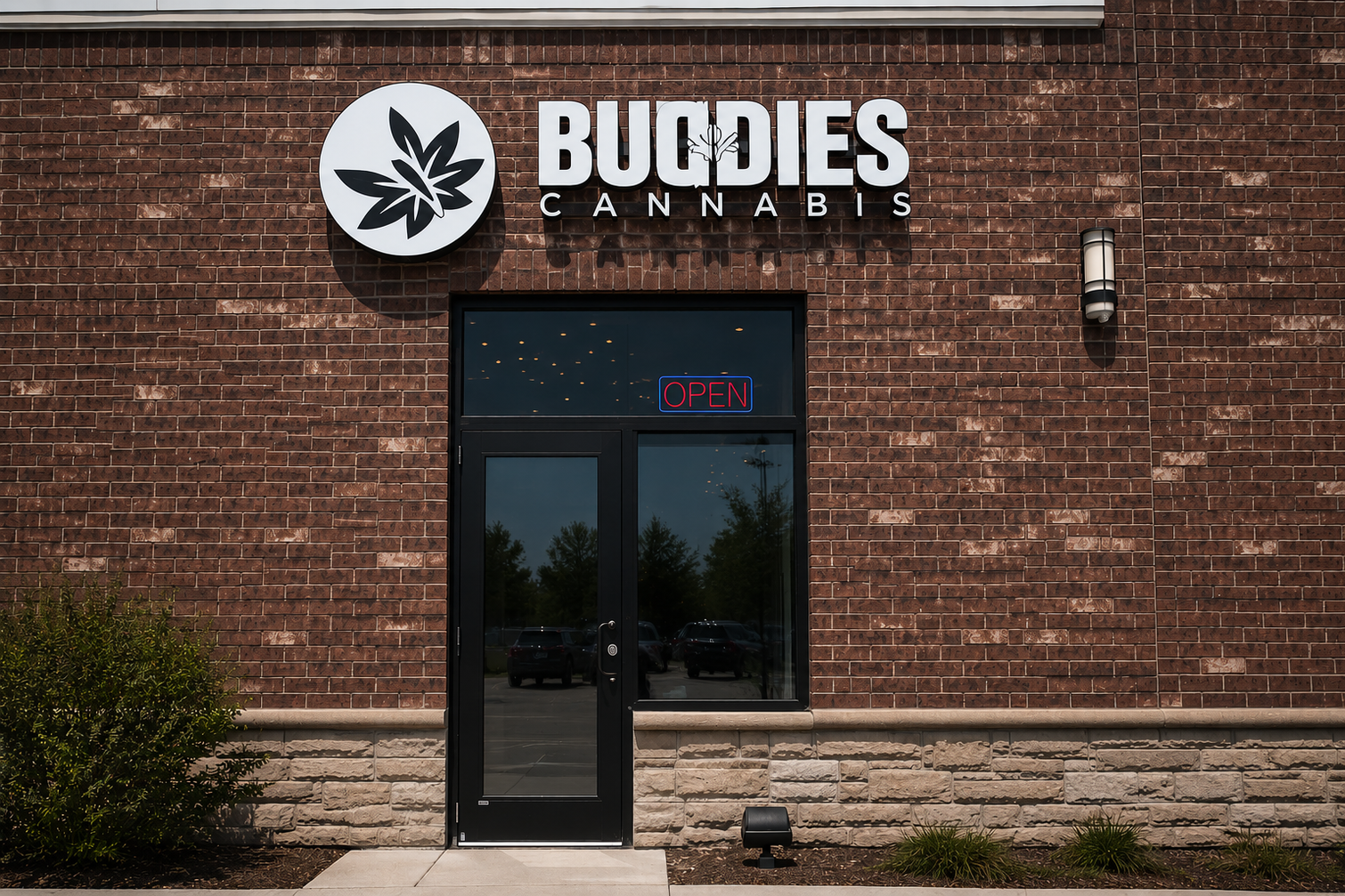 Buddies Cannabis Erb Street storefront in Waterloo