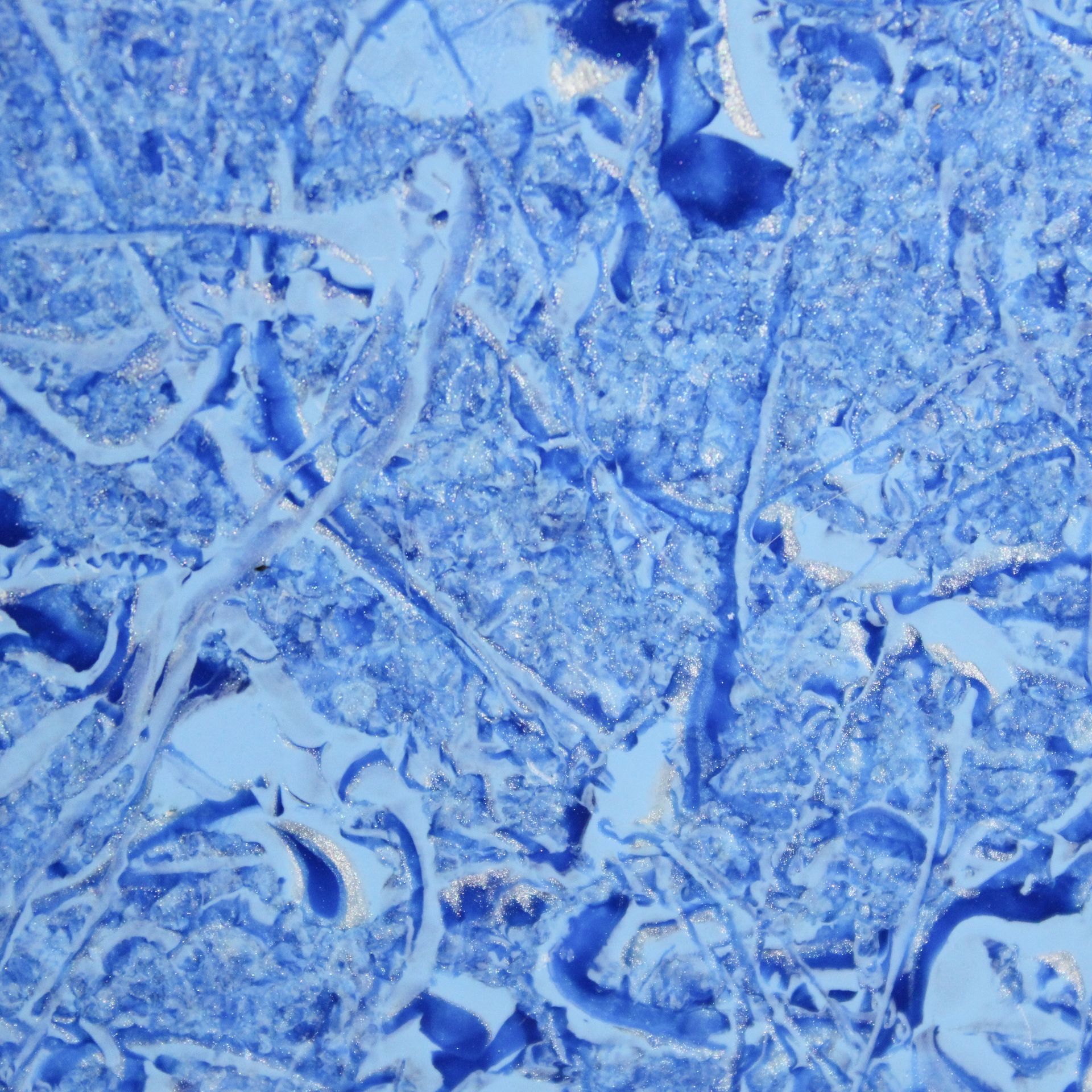 A close up of a blue carpet with the word mediterranean on it.