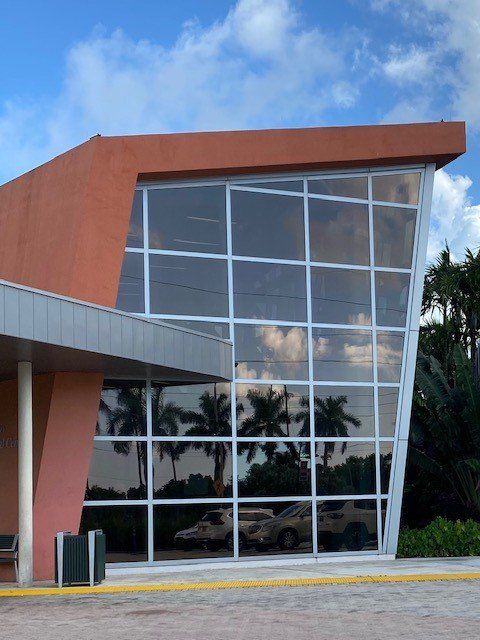 Commercial Window Frame With Tint — Miami, FL — Solar Tint, Inc.