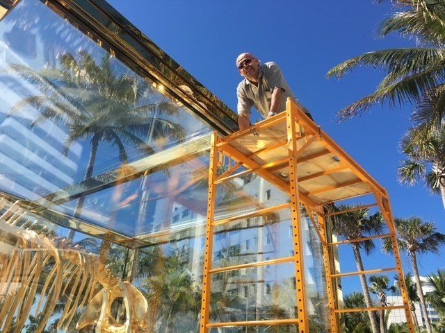Man With A Large Window Glass — Miami, FL — Solar Tint, Inc.