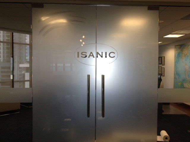Frosted Glass Door — Miami, FL — Solar Tint, Inc.