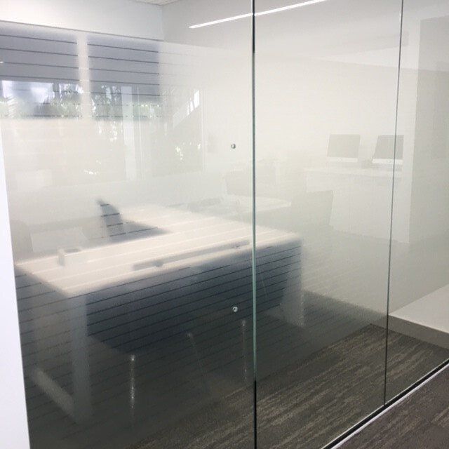 Frosted Window Glass In Office — Miami, FL — Solar Tint, Inc.