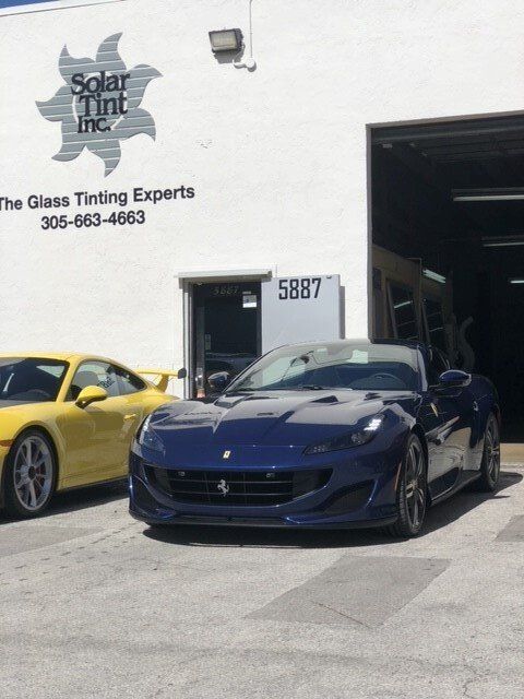 Yellow And Blue Sports Car — Miami, FL — Solar Tint, Inc.