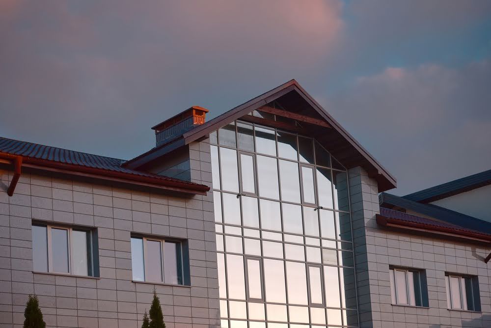 Solar film on a house - one of the best window film types.