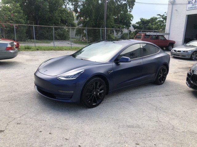 Blue Sedan — Miami, FL — Solar Tint, Inc.
