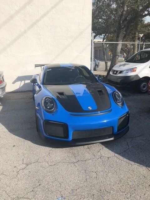 Blue Painted Car Wraps — Miami, FL — Solar Tint, Inc.