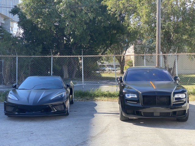 Two Luxurious Car In The Parking Lot — Miami, FL — Solar Tint, Inc.