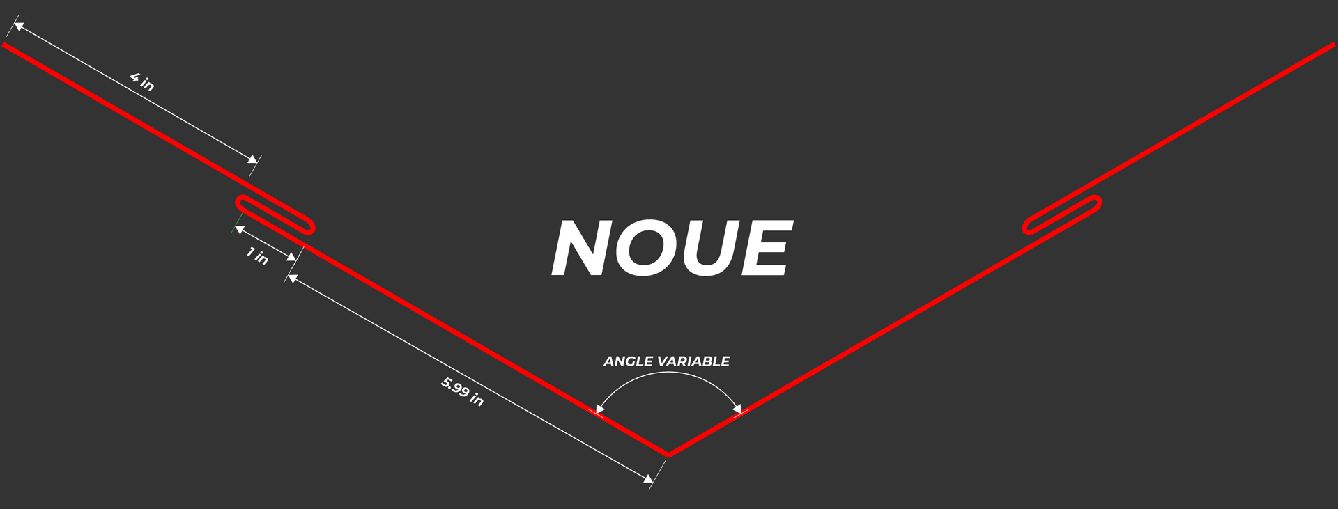 Le mot noue est sur un fond noir avec des lignes rouges