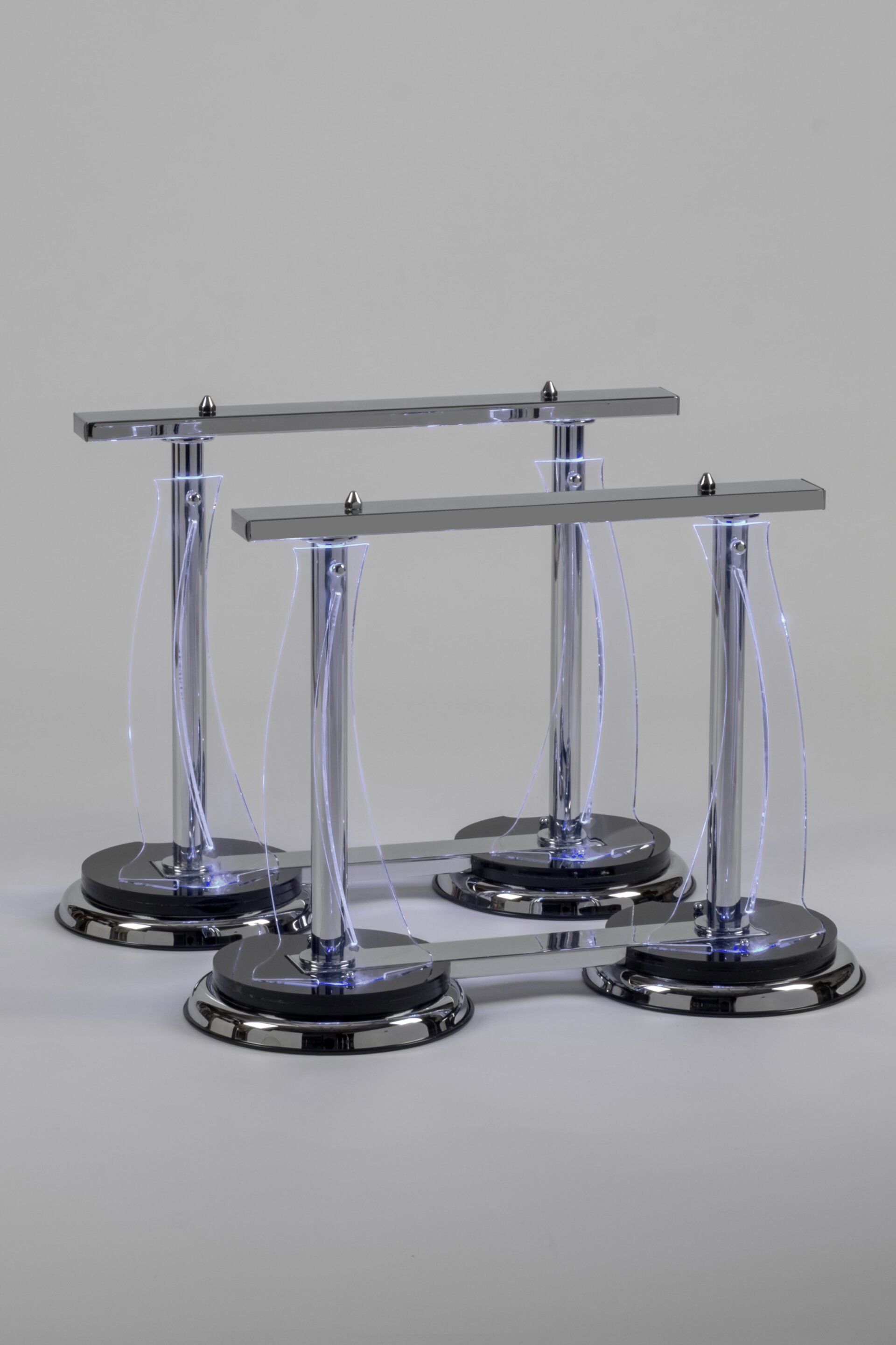 Arredo per camera ardente Cassiopea, in plexiglass e acciaio cromato