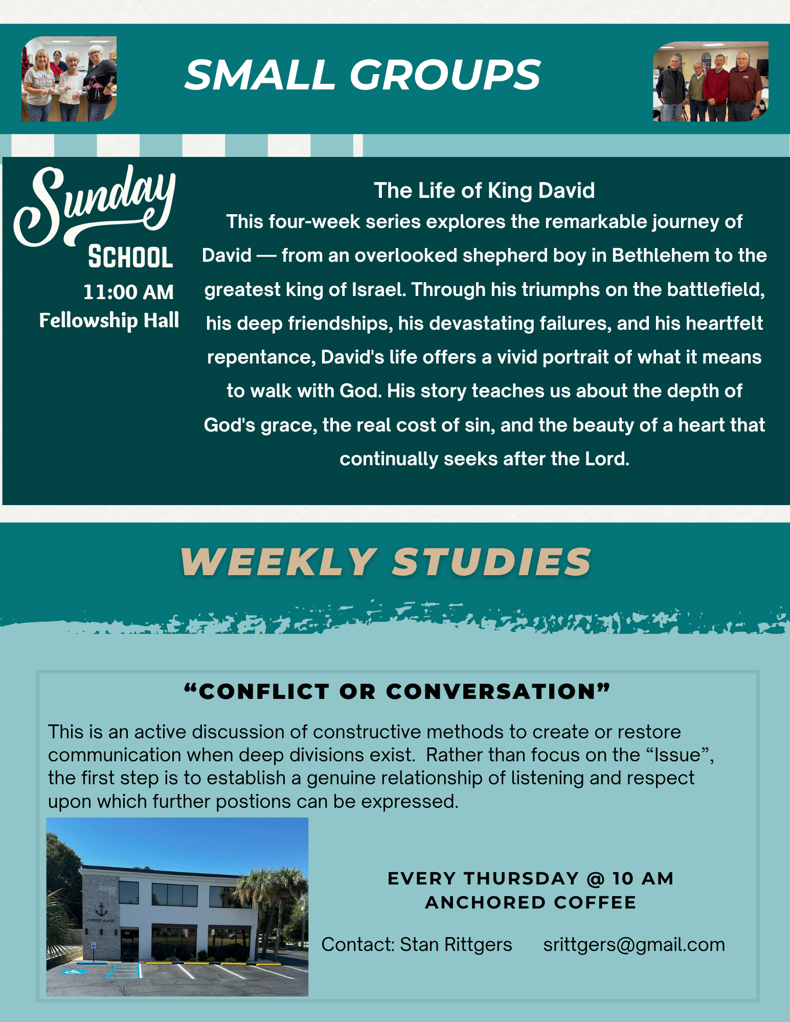 Church newsletter: Magnolia UMC, August 20, 2023; upcoming events and service details.