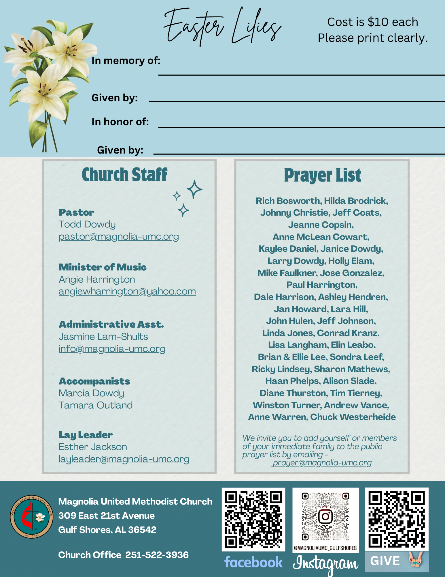 Church newsletter: Magnolia UMC, August 20, 2023; upcoming events and service details.