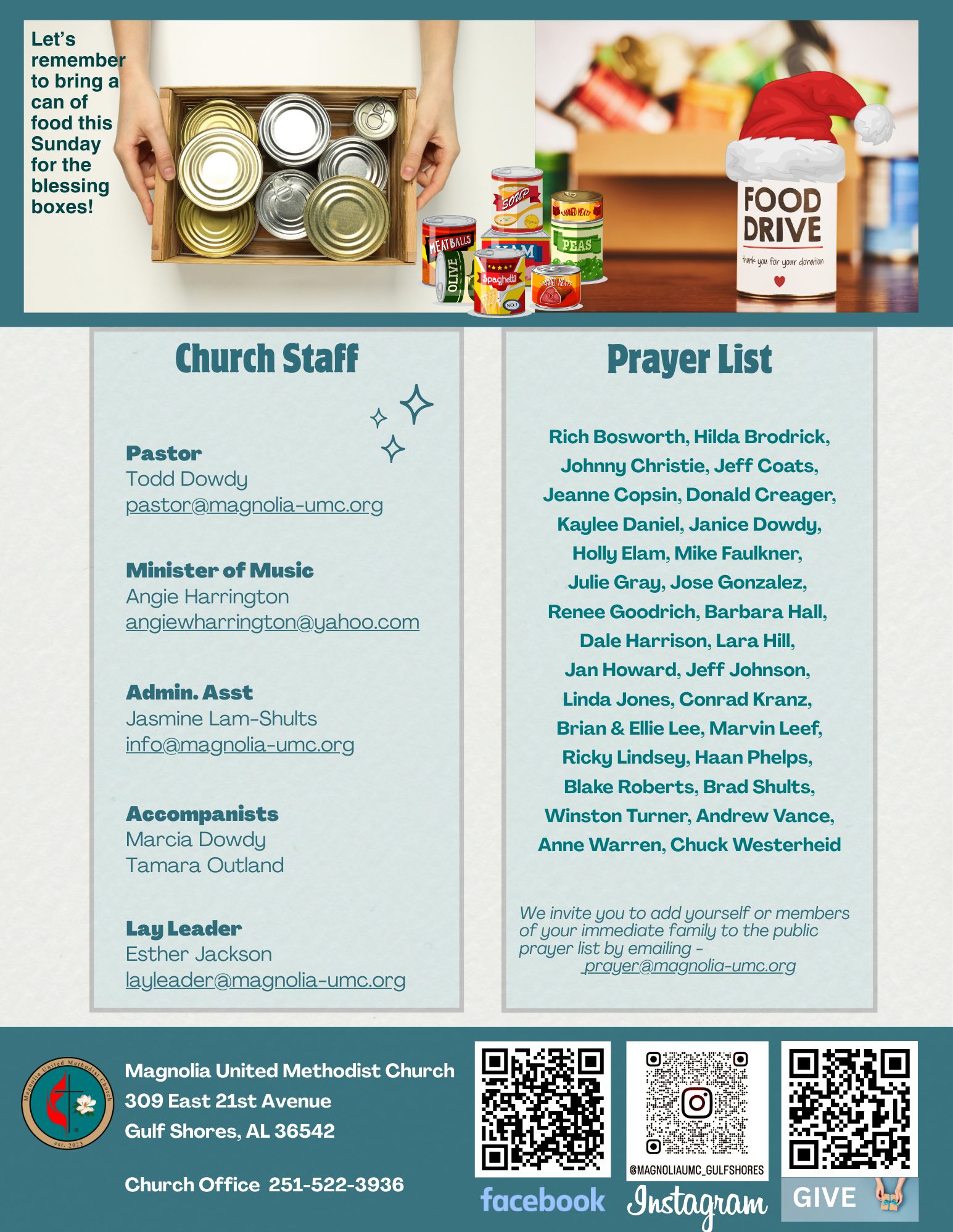 Church newsletter: Magnolia UMC, August 20, 2023; upcoming events and service details.