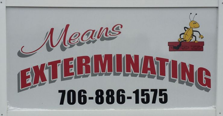 Means Exterminating Company sign