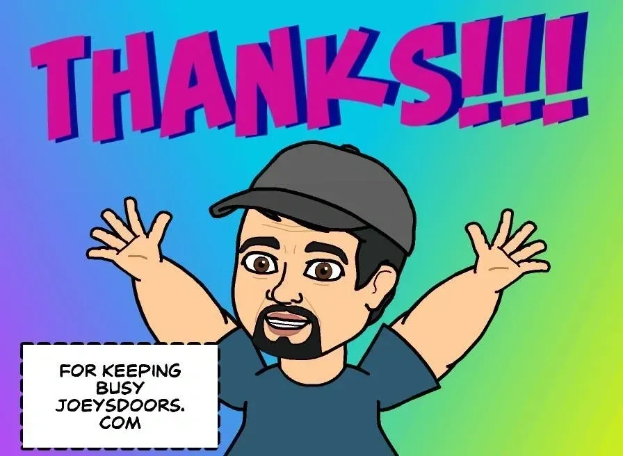 Cartoon man with open arms and 