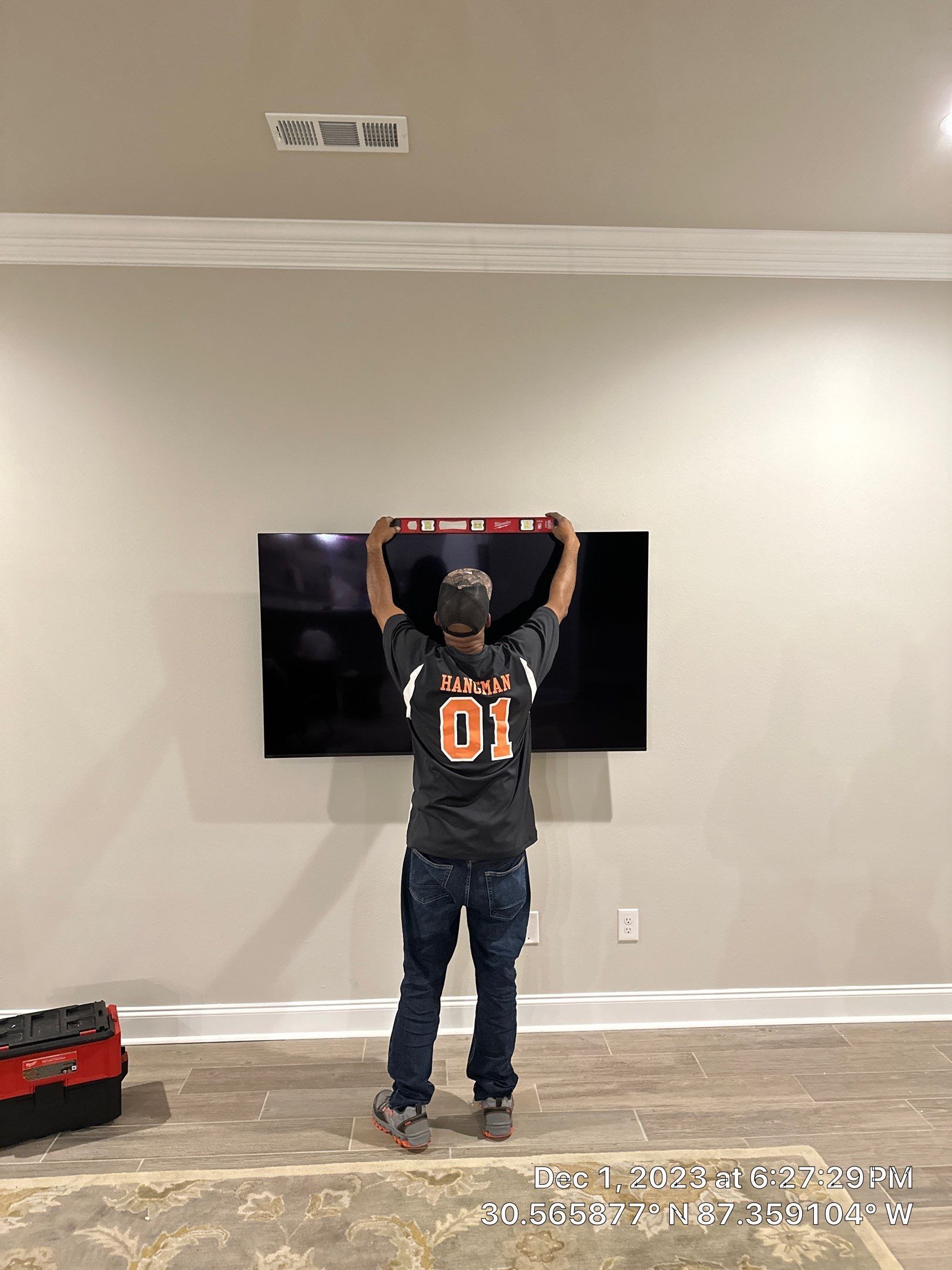 Secure TV wall installation completed in [room type] in [city]