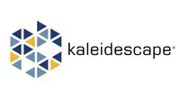 The logo for kaleidoscape is a geometric design with triangles.