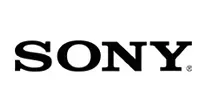 The sony logo is black and white on a white background.