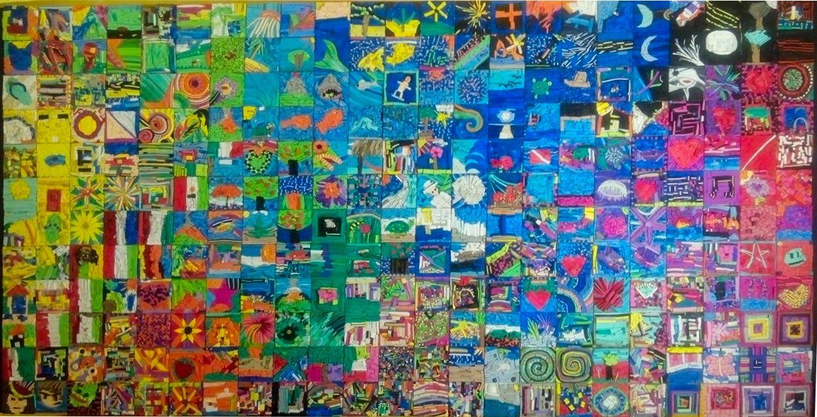 Community flip flop mosaic project, now at National Beach Club