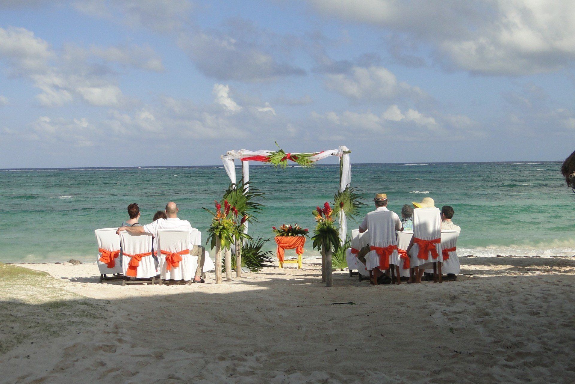 Wedding arch for small family wedding
