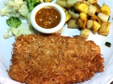 Coconut Encrusted Fish, Caribbean with options Chicken, Shrimp