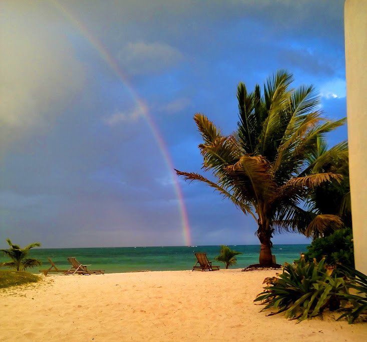 Rainbow on the beach