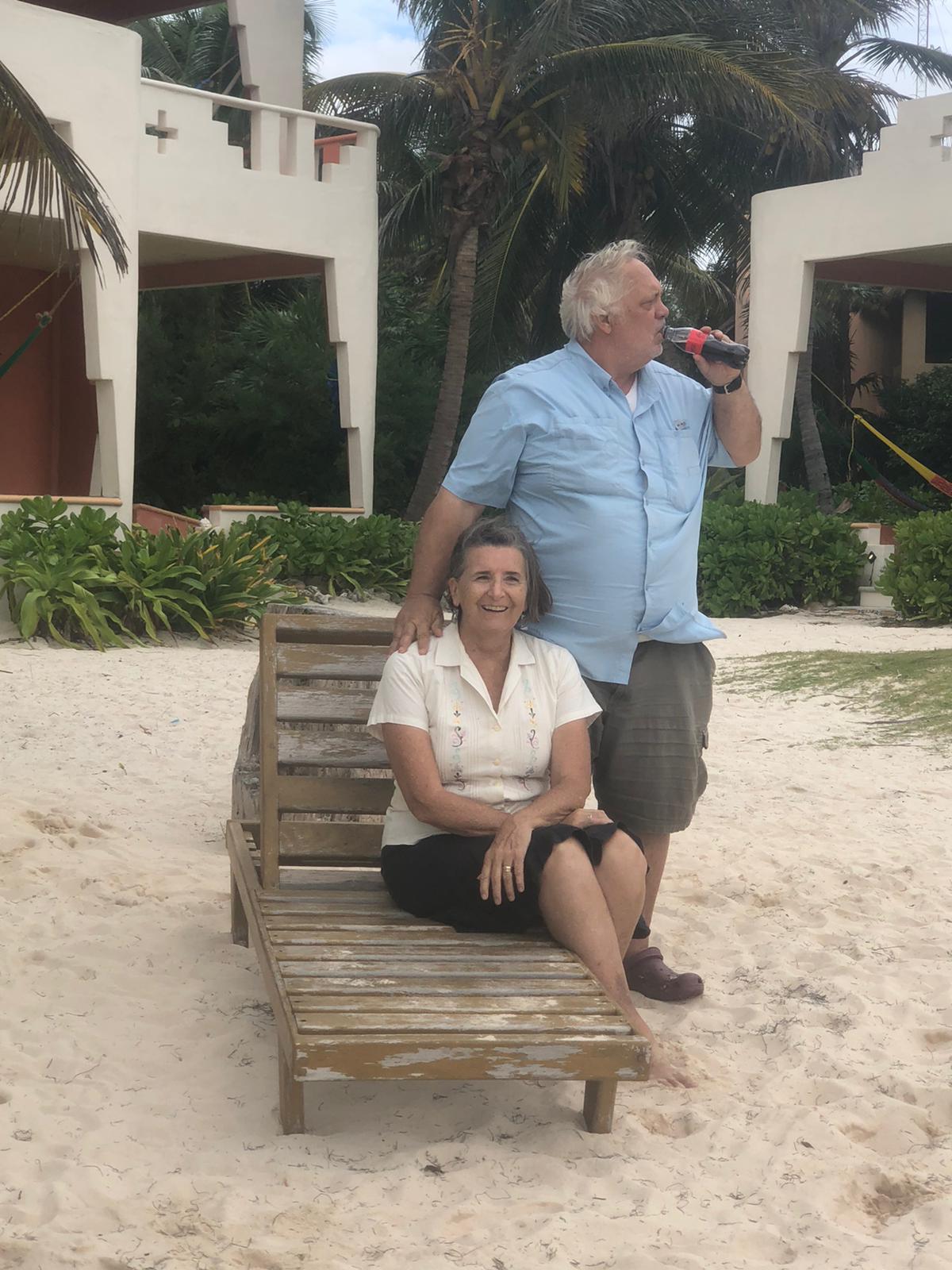 Kim and Marcia Bales, owners of Mayan Beach Garden