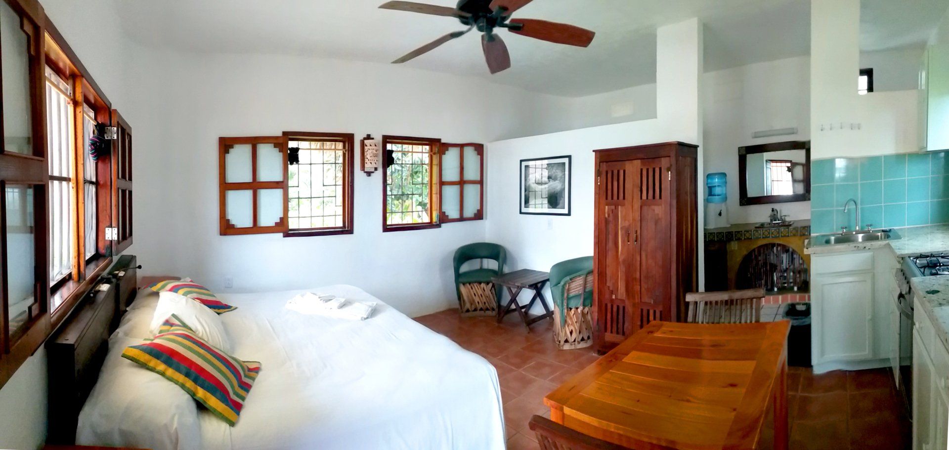 Beachfront Cabana with A/C (at night)