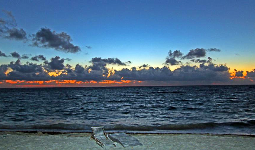 Sunrise on the Caribbean at Mayan Beach Garden