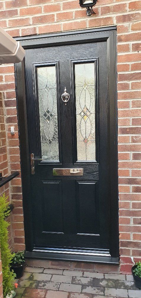black door and frame