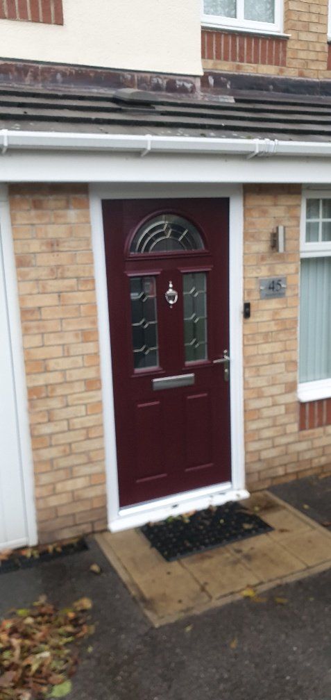 red door in newbuild house