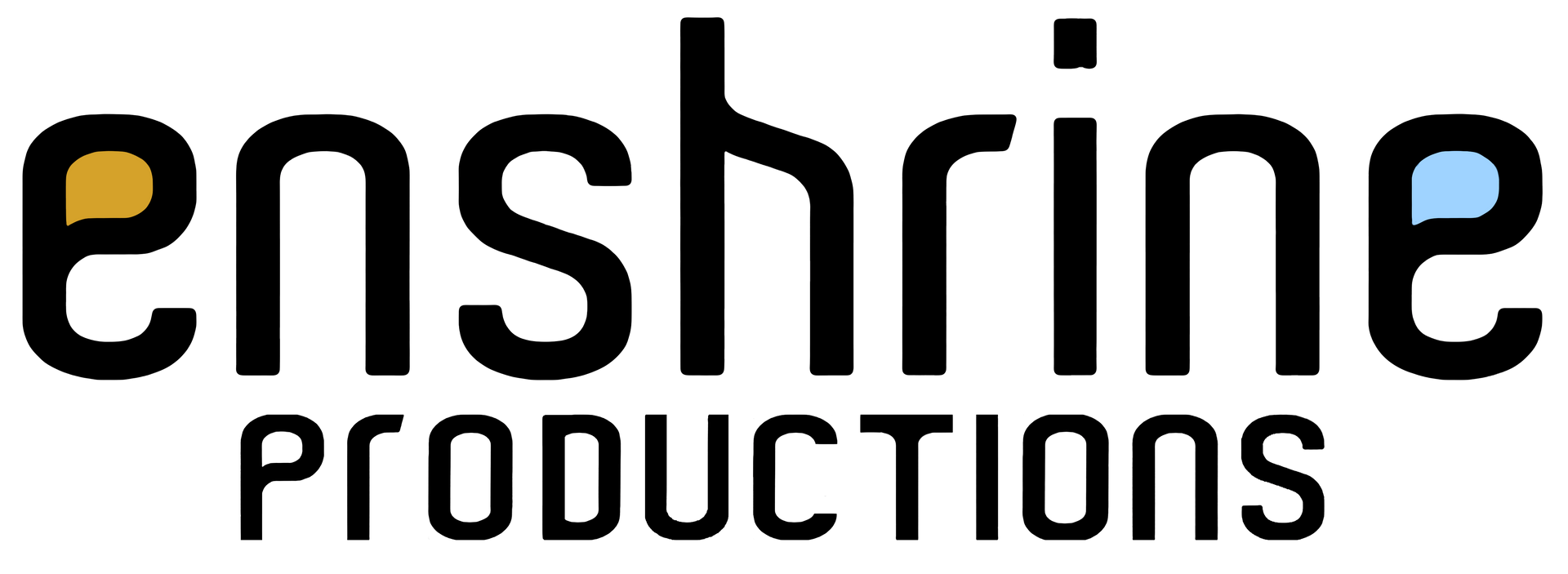 A logo for enshrine productions is shown on a white background