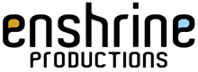 A logo for enshrine productions is shown on a white background